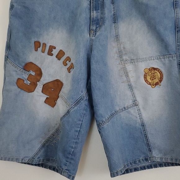 Boston Celtics NBA UNK Denim Shorts - 36 - Picture 6 of 14